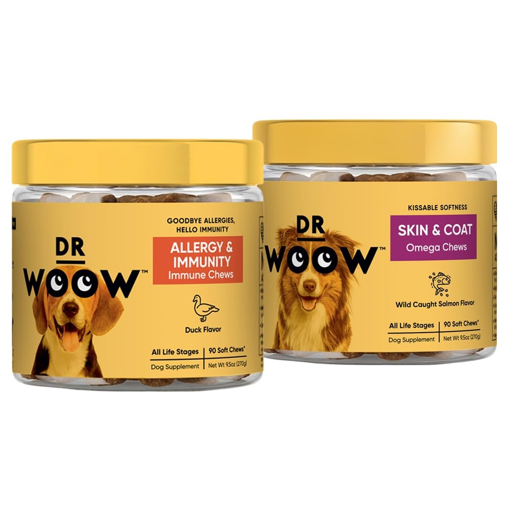 Pre, Pro, PostBiotic+ Salmon SkinHealth Soft Chew Supplement Sche - Köpek Vitaminleri, çinko, Biotin, Probiyotikler, Omega 3 Fish Oil ve Wild Alaskan Salmon Oil, Cure Itchy Skin