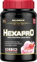 ALLMAX HEXAPRO, Strawberry - 2 lb - 25 Gens of Protein Per Servis - 8 Saat Sustained Salı - Zero Sugar - 21 Hizmet