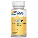SOLARAY 5 HTP Supplement with Vitamin C & B-6 - Sleep Supplement and Serotonin Synthesis Support - Lab Onaylandı, 60 Günlük Para-Back - 60 Hizmet, 60 Odaklı Kaplama VegCaps