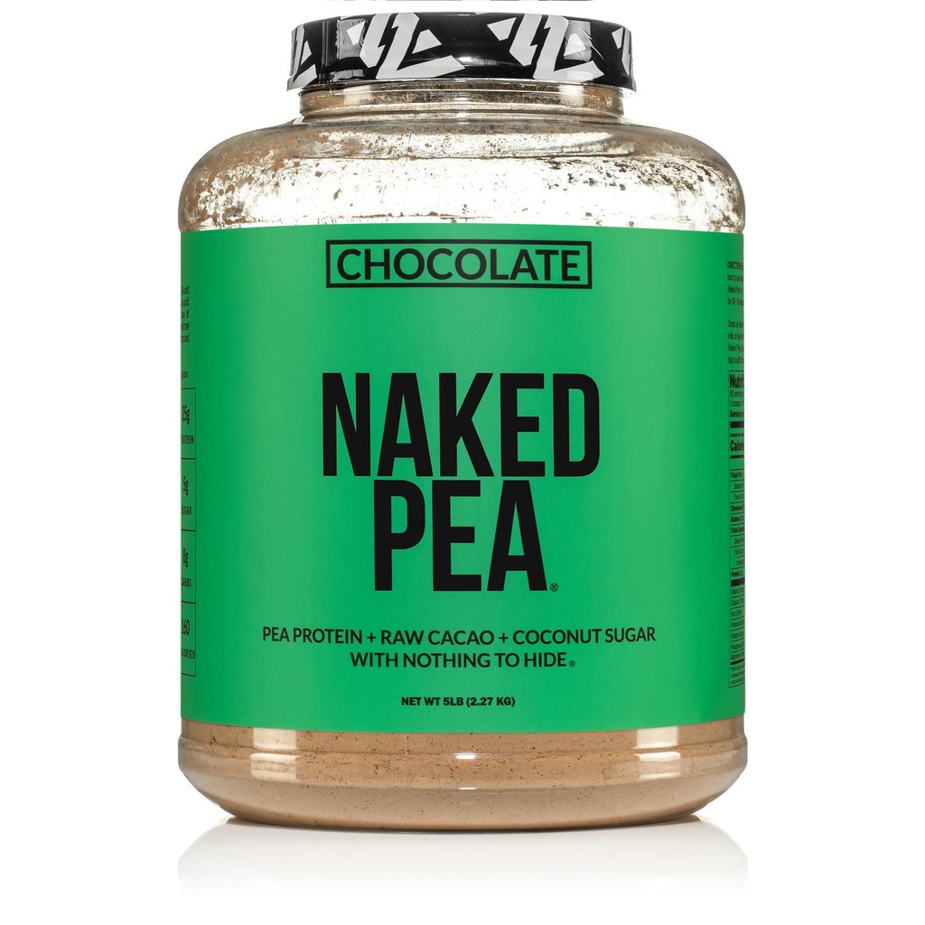 NAKED Beslenme Çikolatası Kuru proteini - 5Lb Bulk, NSF sertifikalı, Bitki bazlı, Vegetarian & Vegan Protein. Digest, Non-GMO, Gluten Free, Lactose Free, Soy Free