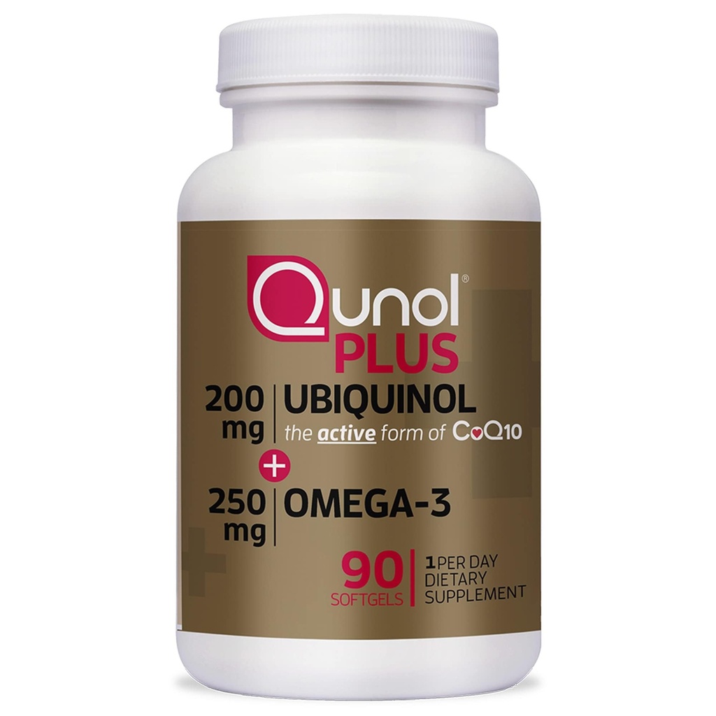 Qunol Plus Ubiquinol Coq10 Omega 3 250 mg Ekstra Güç Antioksi (Bovine Version) ile 200 mg