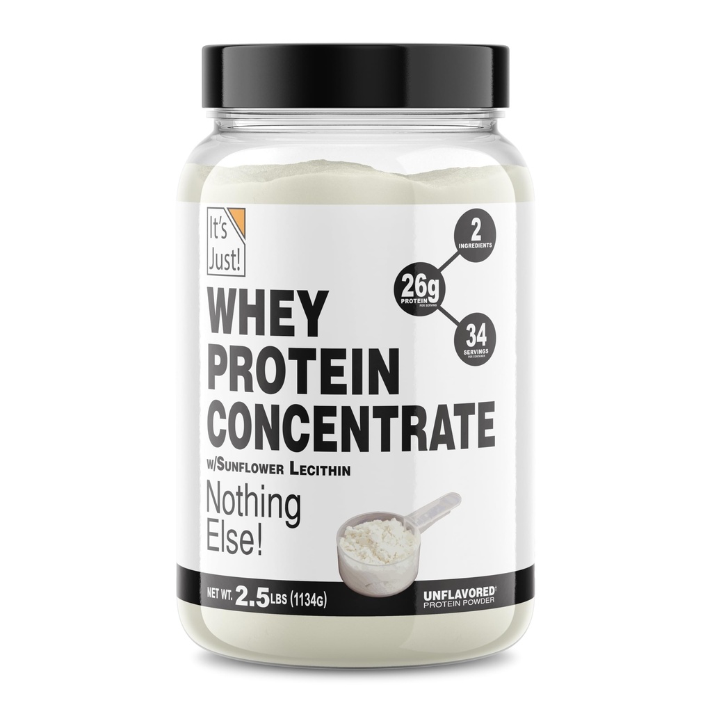 Sadece! -% 100 Whey Protein Yoğunluğu, ABD'de yapılan, Premium Estetik-80, Flavors veya Yapay Tatlıcılar (2.5 Pound, Unflavored)