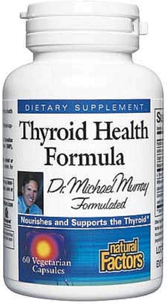 Doğal Faktörler - Tiroid Sağlığı Formula, Tiroid Gland için Beslenme Desteği, 60 Vejetaryen Capsules