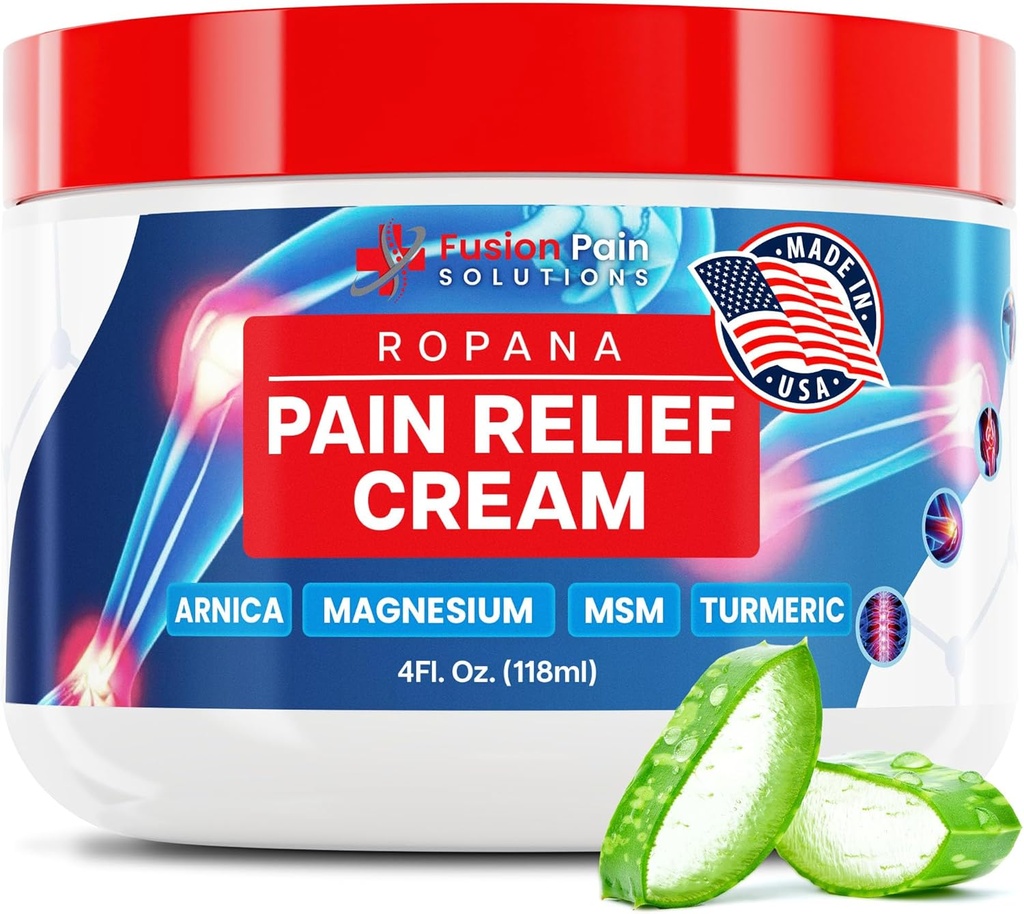 Arnica Magnezyum, MSM & Turmeric (4 FL Oz) ile Ağrı Yardımı Kremi - Ortaklar ve Sore Kasları için Doğal Soothing Relief Cream - Non Greasy Pain Relief