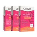 Omax3 Kadın Probiyotik + Prebiyotik, Cranberry & Chicory Root, 20 Milyar CFU, 6 Klinik olarak Proven Strains, Vaginal pH, UTI, Bloating, (Package May Vary) | 90 Vege Capsules (3 Kutu)
