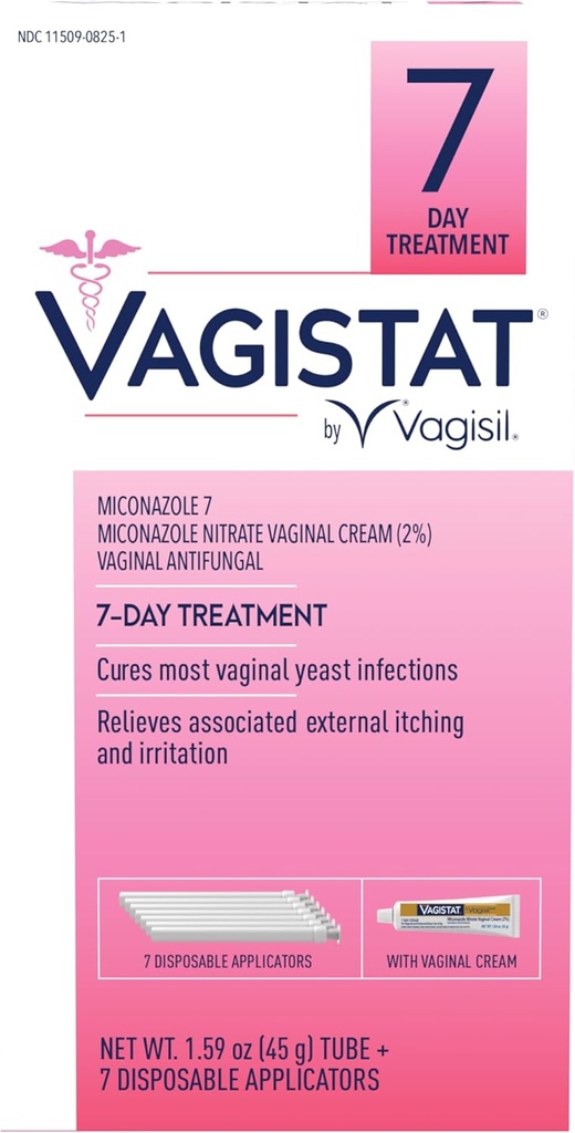 Vagisil Vagistat 7 Günlük Kadınlar için En Az Enfeksiyon Tedavisi, Relieve Dış itching ve Irritation, Contains% 2 Dış Miconazole Nitrate Cream & 7 Uygun Applicators (Pack of 1)