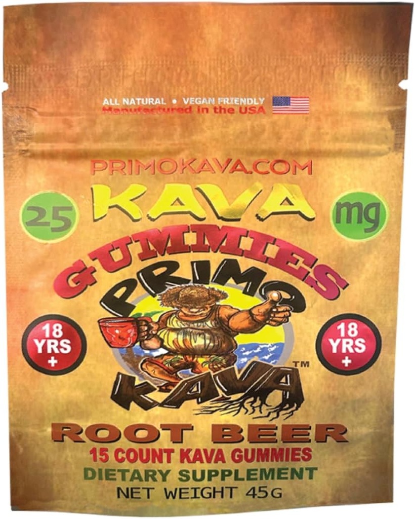 Gummies | Real Kava from Fiji | Fast Acting Kava Root Extract for Calming and Relaxation | 25mg Potent Kavalactones | 15 Count | Adaptgen Deneyim