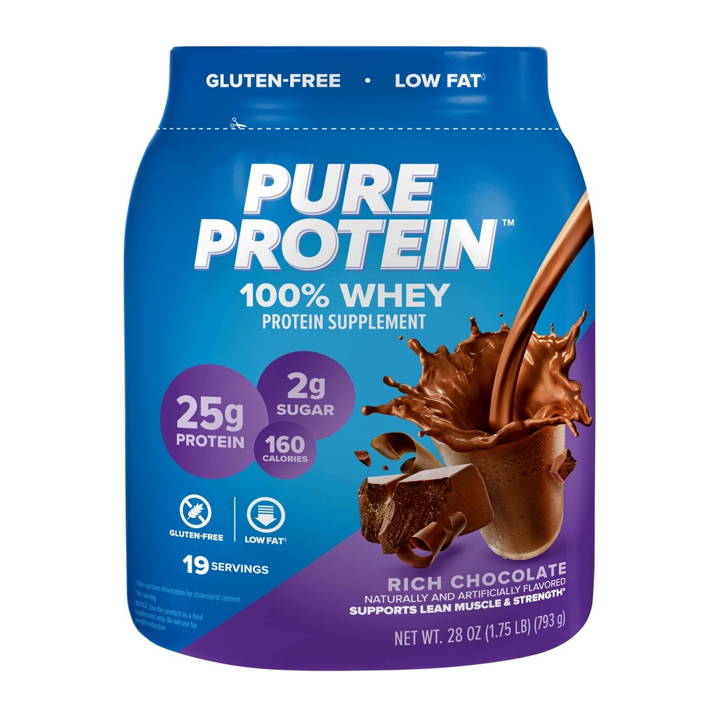Saf protein% 100 Whey Protein Toz, Zengin Çikolata, 25 g Protein, 1.75 lb (Pazar Mayıs Vary)