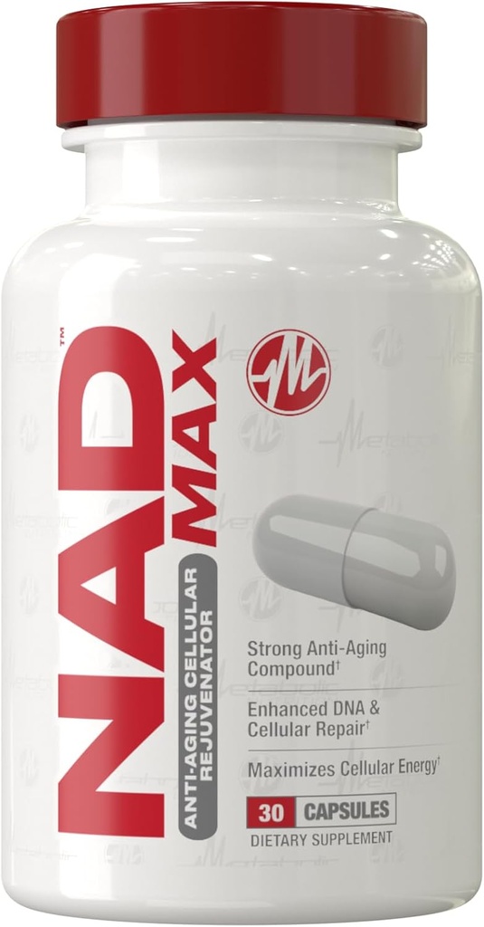 Metabolik Beslenme NAD MAX 350 mg Anti-Aging Cellular Rejuvenator, Destek Hücreleri Enerji ve Mitochondrial Fonksiyonl, 30 Day Supply