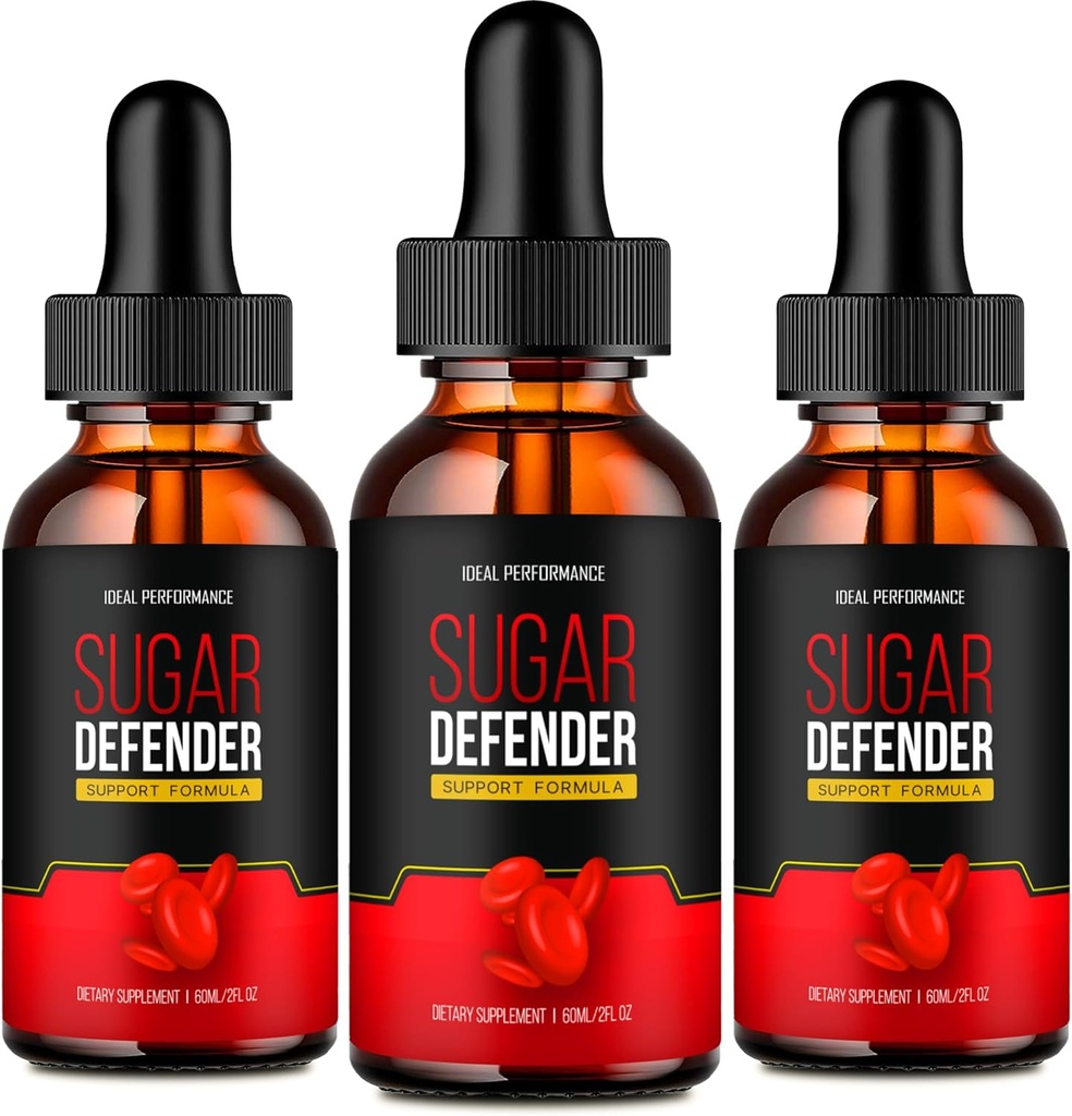 IDEAL PERFORMANCE Sugar Defender Drops, Sugar Defender Supplement Liquid Drops - maksimum Güçlü, ŞekerDefender Health and Wellness All Natural Formula, SugarDefender Liquid Yorumlar (3 Pack)