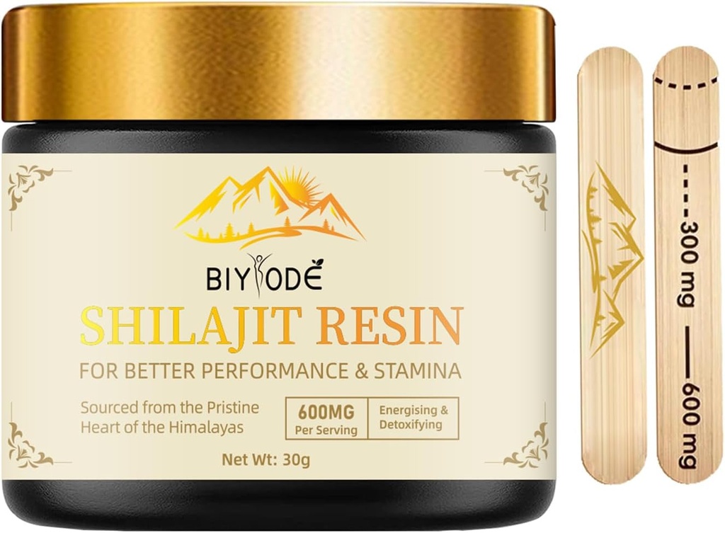 600 mg Shilajit Himalaya Shilajit Giyim - Pure Gold Grade% 100 Organik Shilajit with Fulvic Acid & 85+ Trace Minerals Kompleksi for Energy & Immune Support for Men & Women 30 Grams (1 Adet)