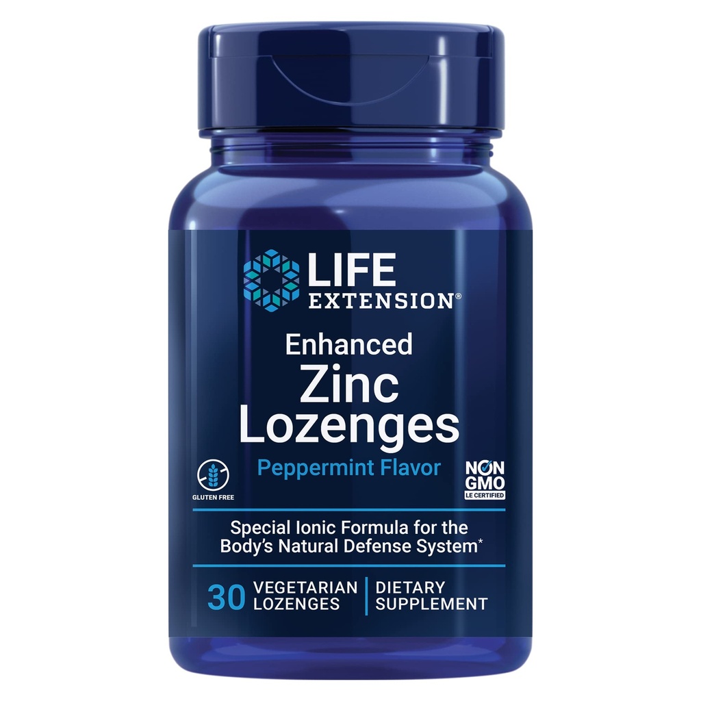 Life Extension Geliştirilmiş çinko Lozenges, çinko Atı, Optimal Immune Support, Güçlü Immune Response, Ionic çinko, Non-GMO, Gluten-Free, Vegetarian, 30 lozenges