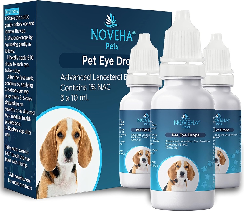 NOVEHA Pet Drops - Köpekler, Cats, Horses & Tavşanlar - 3x10mL