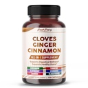 Ginger & Cinnamon ile Ultra Cloves - All-in-1 Supplement for Digestive & Oral Health Support - Made in the USA - 150 Capsules