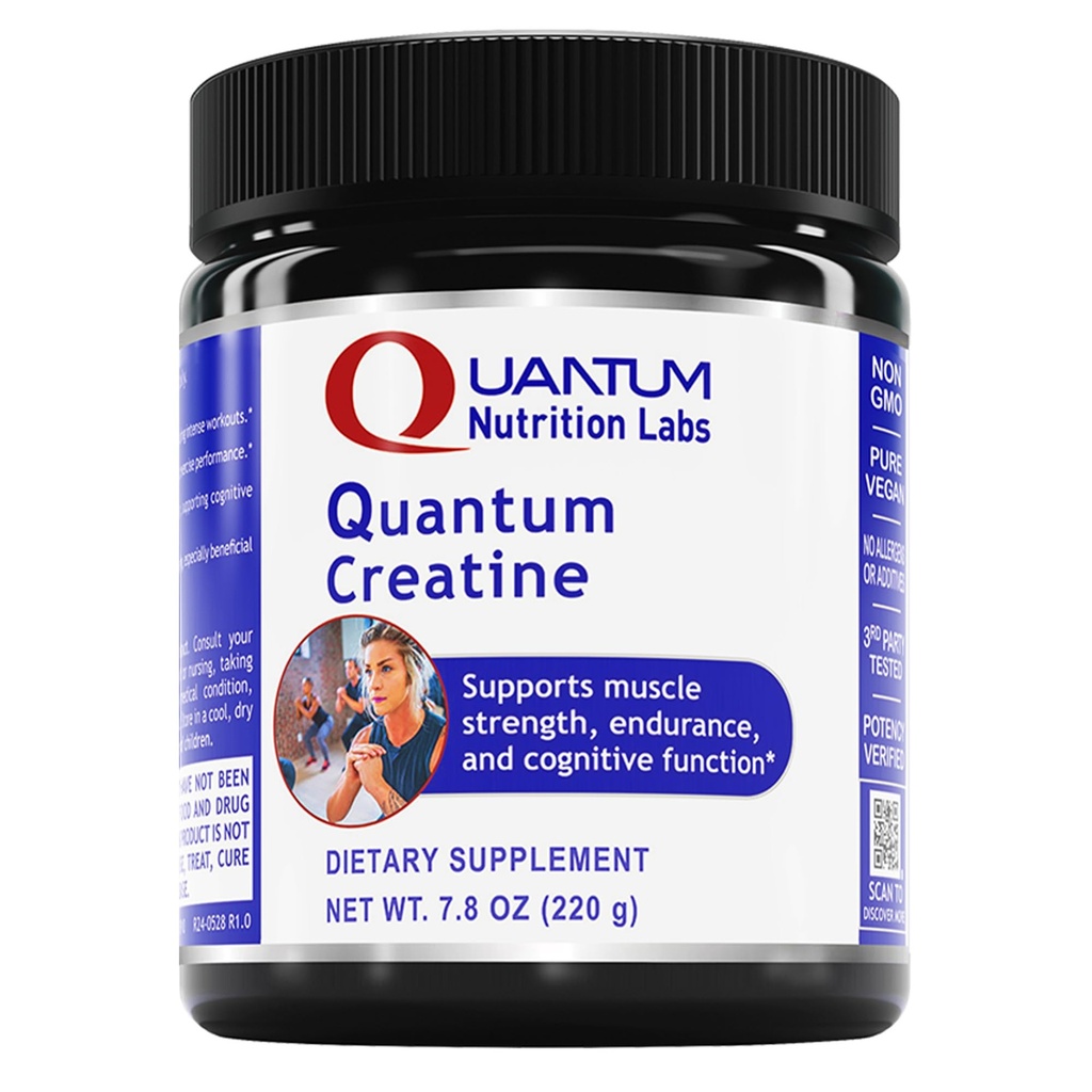 Kuantum Beslenme Laboratuvarları Kuantum Kretine - Kretine Monohidrat Toz, Erkekler için Kretine Toz, Kadın, Vejetaryenler, Unflavored Vegan Dostu Formula - 7.8 oz (40 Hizmet)