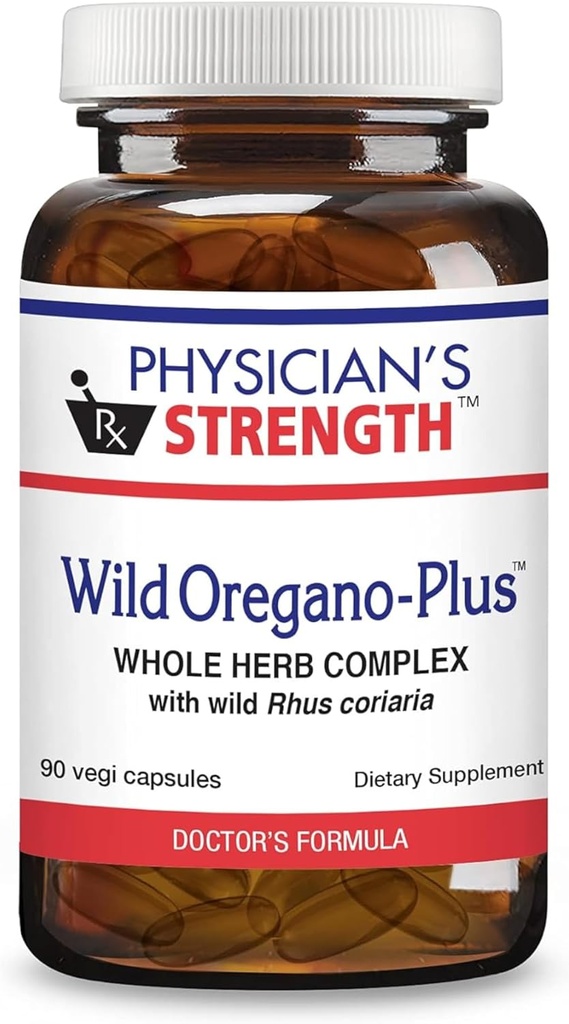 Doktor'un Güçlü Vahşi Oregano-Plus - 90 Capsules - Sağlıklı Immune Sistemi, Digestion & Bones and Commons - Non-GMO - 90 Hizmetler