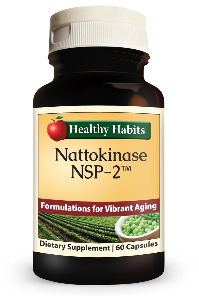 Sağlıklı Alışkanlıklar Nattokinase NSP2 Yüksek Potency Cardiovascular Sağlık Tamam 60 Kont