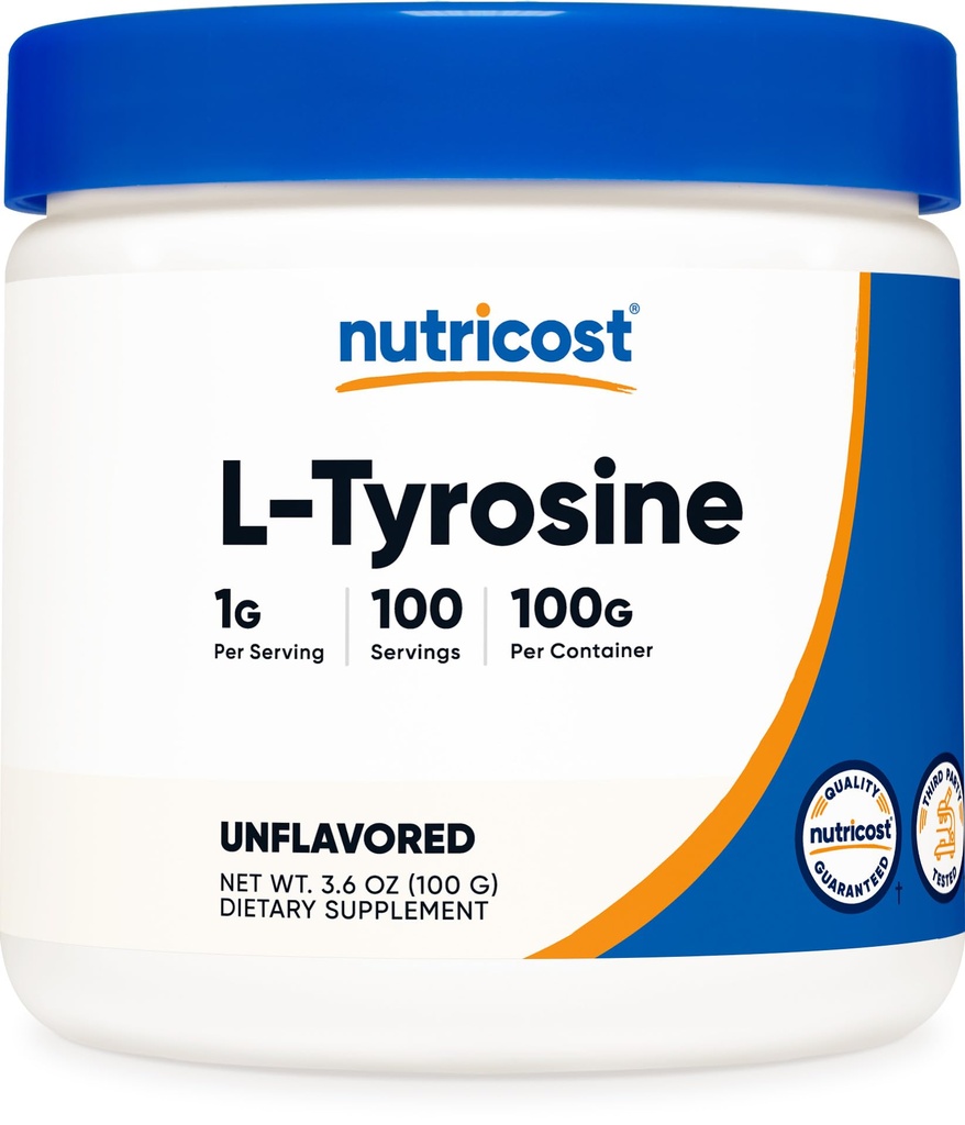 Nutricost L-Tyrosine Toz 100 Grams (100 Hizmet) - 1G