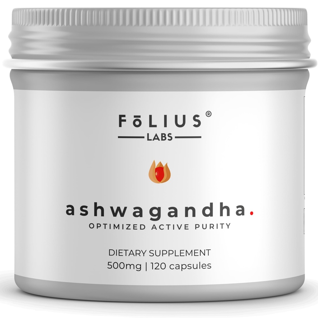 Ashwagandha 7.5% Herbal Energy Support Supplement 500 mg - Stres Yardımı, Doğal Mood Destek - Full Spectrum Ashwagandha Kökleri -120 Capsules