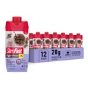SlimFast protein Shake, NEW Milk Chocolate- 20g protein, Mealchange Shake içmeye hazır, Low Carb ve Low Sugar ile yüksek protein, 24 Vitamin ve Mineral, 11 Fl Oz (12 paketi)
