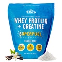 B.rad Superfuel - Grass Fed Whey proteini | Farm-Fresh, Easy-to-Digest, Clean Materialss | 2 Pounds | 100% USA Sourced | Vanilla Bean