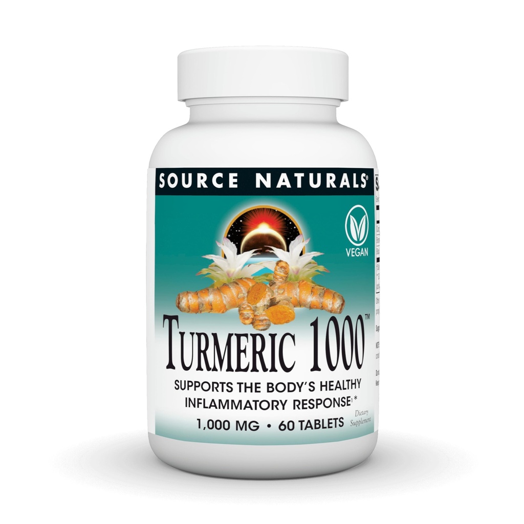 Source Naturals Turmeric 1000, Body's Health Inflammatory Response*, 1.000 mg - 60 Tabletler