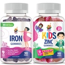 Yetişkinler için Çocuklar ve Demir Gummies için SUNNY çinko SAM Gummies, Vitamin C vitamini ile Demir Vitaminleri