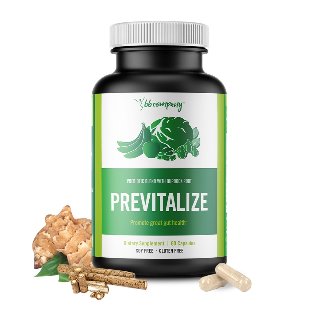 BB Company Previtalize | Prebiyotiks for Women, Prebiyotik Fiber for Gut Health, Digestive Health | Gıda for Good Probiyotiks | Probiyotiks & Provitalize | Ambalaj Vary | 60 Ct