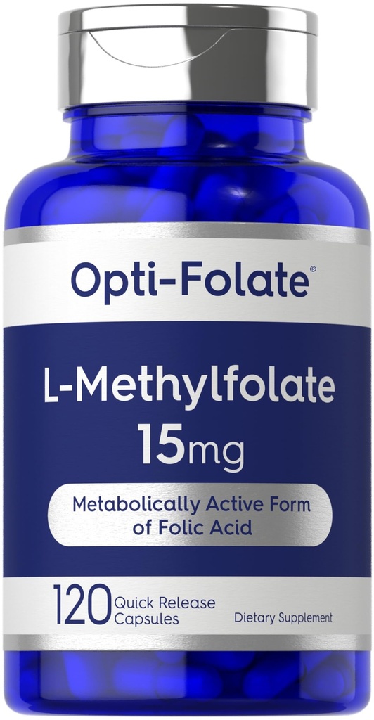 Carlyle L Torchfolate 15 mg | 120 Capsules | Değer Boyut | Max Potency | Optimized ve Aktif | Non-GMO, Gluten Free Supplement | Medeniyet, 5-MTHF | Opti-Folate