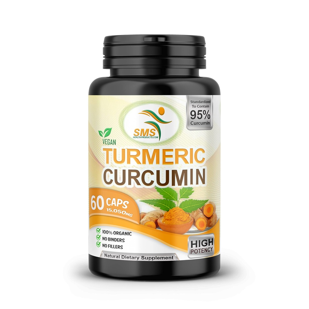 Saf Turmeric Curcumin 1000 mg Black Pepper Extract% 95 CURCUMINOIDS, Non GMO, Artan Abors, Gluten Free, 500 mg 60 Veggie Capsules