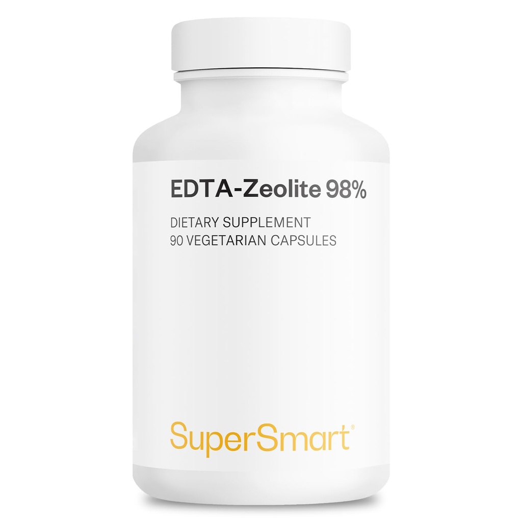 Supersmart - EDTA Zeolit% 98 (Advanced Formula) - Süt Butle & Parsley ile - Yüksek Potency Supplement | ABD'de Yapılacak | Non-GMO & Gluten Free - 90 Vegetarian Capsules
