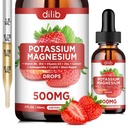 Potasyum Magnezyum Citrate Supplement, Sıvı Citrate Drops 500 mg with Ashwagandha, Macau, Vitamin D3, B6, B12, CoQ10 - Support Calm & Bone & Muscle & Immune Health Vegan 2 fl ozzz