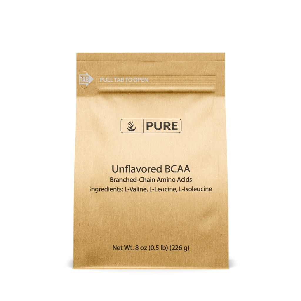 Pure Original Materialss Unflavored Instantized BCAA (8oz) Toz, Branşlı Zincir Esasları, Tamamlanmış Zincirler
