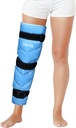 REVIX Full Leg Buz Paketi Entire Leg etrafında, Reusable Gel Cold, Hip, Thigh ve Diz, Soft Cold Compress Ice Pack Kol ile 3 klipler