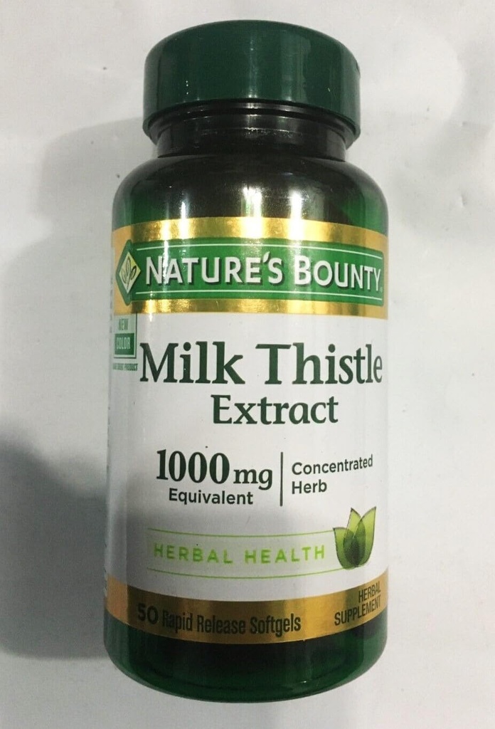 Nature's Bounty Milk Butle 1000 mg, Herbal Health Supplement, Daily Supplement, Gluten Free, Hızlı Yayın Softgels, 50 Ctle 1000 mg, Herbal Health Supplement, Daily Supplement, Gluten Free, Hızlı Yayın Softgels, 50 Ctle