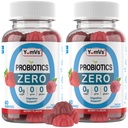 YUM-V'S - Zero Sugar Probiyotik Gummies for Digestive Health - Sugar Free Probiyotiks for Women, Men & Kids - Gut Health Probiyotik Gummies for Yetişkinler & Kids (60 Kont)
