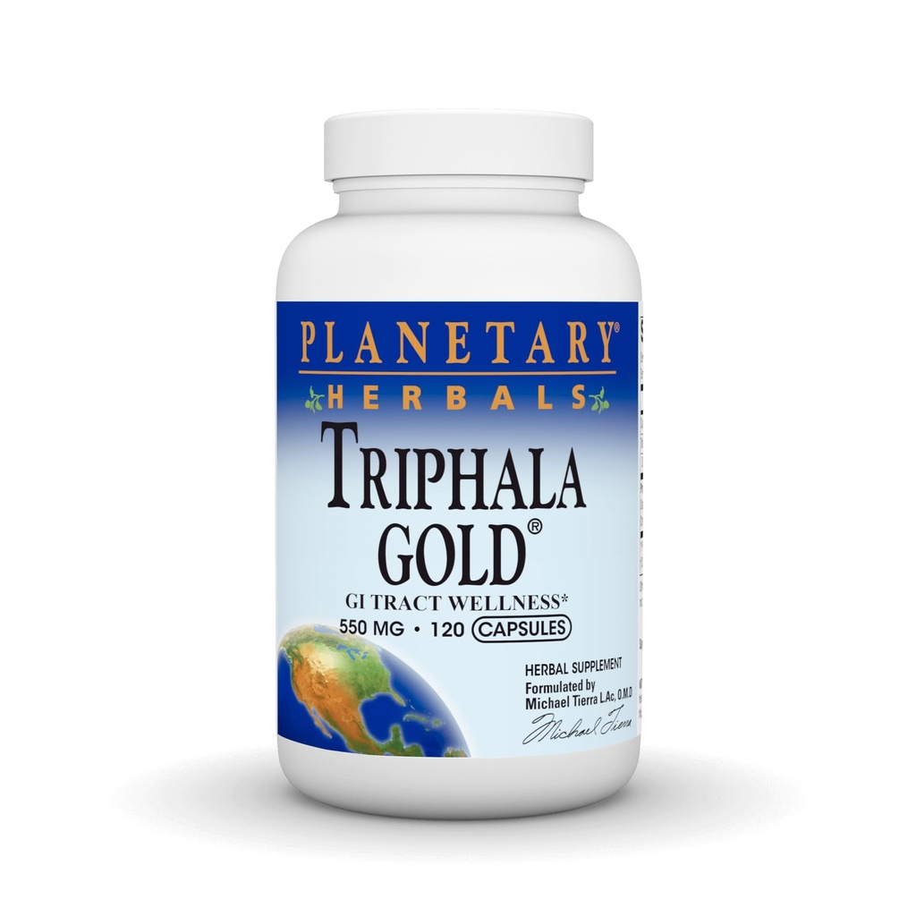 Gezegensel Herbals Triphala Gold 550 mg Cleanser & Tonifier Ekstra Güç Ayurvedic - 120 Veggi Caps