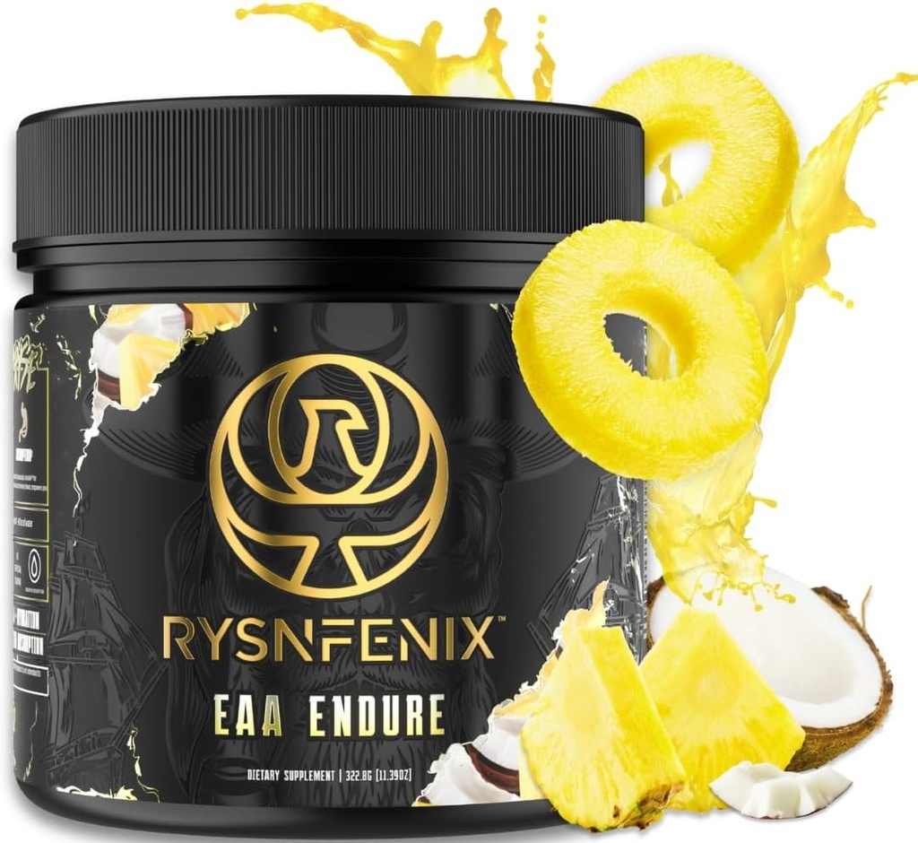 EAA Endure - Astragin & Black Pepper Ekstraksiyonu ile 11g EAA + BCAA, Endüstriyel Alüpsiyon & Aquamin Electrolytes for Hydration | 25 Servisler (Pina Colada)