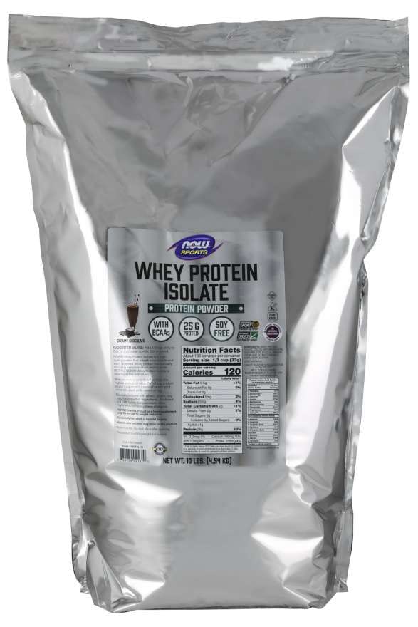Şimdi Gıdalar Spor Beslenme, Whey Protein Isolate, 25 g BCAAs, Kremy Chocolate Toz, 10Pound