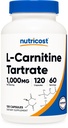 Nutricost L-Carnitine Tartrate 1000 mg, 120 Capsules - 500 mg Per Capsule (60 Hizmet)
