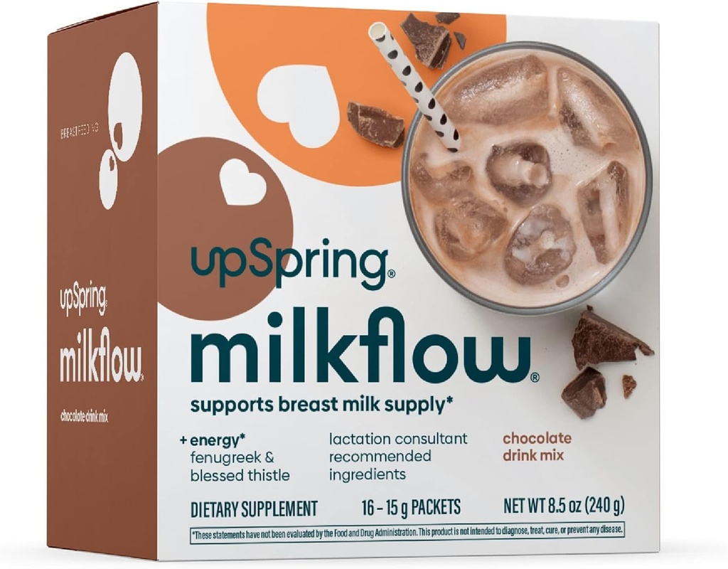 Süt Akışı Enerji Emzirme Supplement İçecek Mix with Fenugreek, Chocolate Flavor, Lactation Supplement to Support Mother Milk Supply and B Vitamins, 16 Drink Mixes