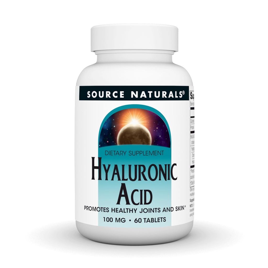 Source Naturals Hyaluronic Acid, Sağlıklı Ortaklar ve Skin*, 100 mg - 60 Tabletler