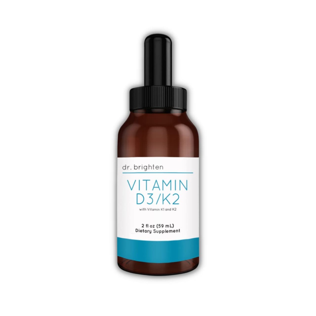 Dr. Brighten Vitamin D3/K2 - Yüksek derecede Sıvı D3 K2 Ödev - Güçlü Immune Sistemi ve Bone Health için Diyet Supplement, 2 Fl Oz Oz