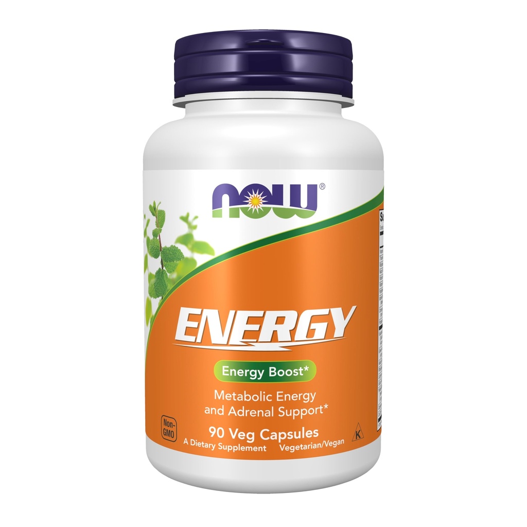 NOW Foods Supplements, Energy Dietary Supplement (lncludes B Vitamins, Green tea, Panax Ginseng and Rhodiola), 90 Capsules