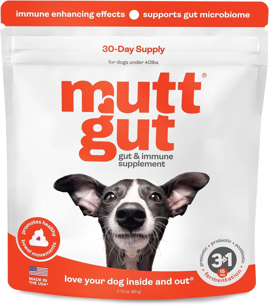 All-Doğal 3-in-1 Dog Probiyotik, Prebiyotik ve Postbiyotik Supplement Toz - Köpekler için 135 Milyar CFU, Anti Diarrhea, Digestive Enzymes & Antioksis (60g)
