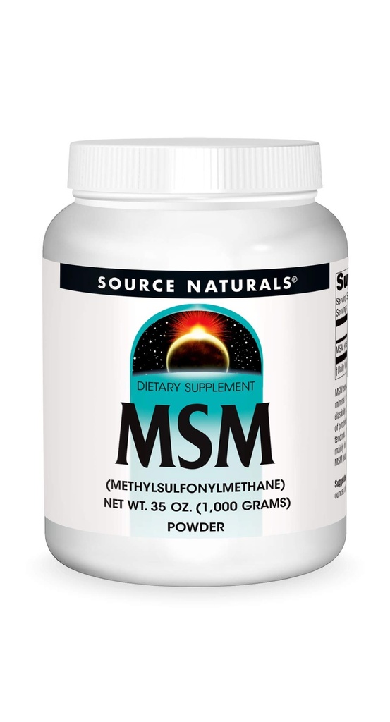 Source Naturals MSM (Methylsulfonylmethane) Net WT. 35 Ounce (1,000 Grams) - Toz Toz