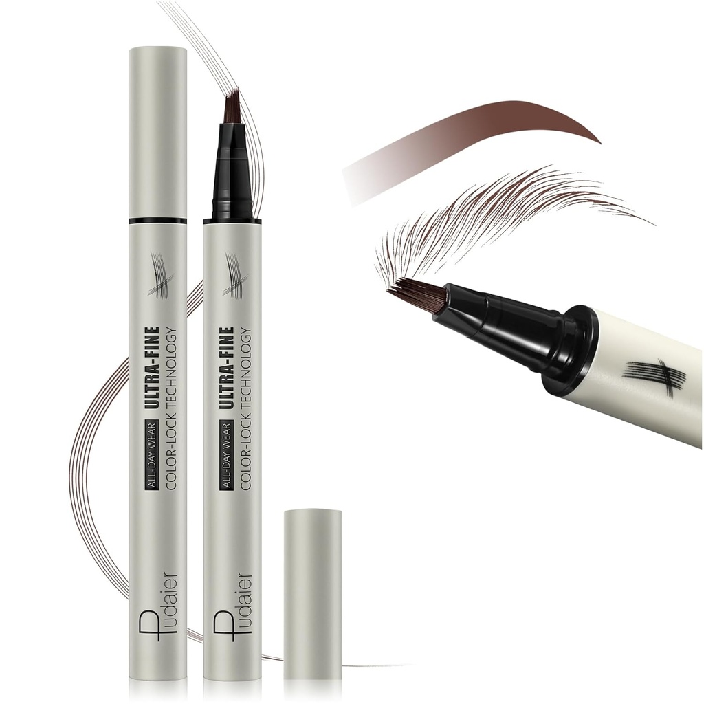 Microblading Eyebrow Kalem, Sıvı Magical Multi-Tip Eyebrow Kalems for Women, Water Eyebrow Pen for Natural Brow, Long Lasting Brows Makyaj Pen