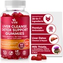 VV Naturals Sugar-Free 26-in-1 Liver Cleanse Detox & Tamir Fatty Liver Formula Gummies; 3000 mg Glutathione, Silymarin Milk Butle, Choline, TUDCA | Liver Detox Gummies - 60 Vegan Ct