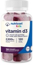 Nutricost Kids Vitamin D3 Gummies 2500 IU (62.5) , 120 Gummies - Karma Berry Flavored