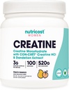 Nutricost Kretine Monohidrat Toz for Women, Micronized, Peach, 100 Hizmet - Vejetaryen, Non-GMO, Gluten Free